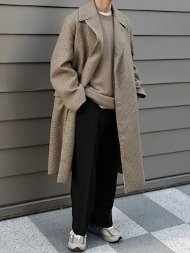 「AURALEE（オーラリー）のアイテム」を使った、Takaさん（メンズ・165cm）の冬コーディネート