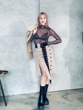 「rokh（ロク）のアイテム」を使った、Joycechangさん（レディース・163cm）の春コーディネート