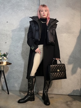 「JUUN.J（ジュンジェイ）のアイテム」を使った、Joycechangさん（レディース・163cm）の冬コーディネート