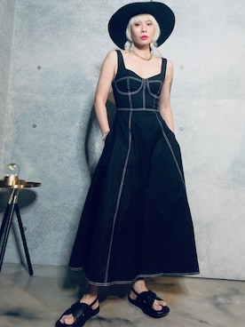 「AMBUSH（アンブッシュ）のアイテム（帽子）」を使った、Joycechangさん（レディース・163cm）の夏コーディネート