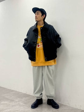 「niko and...（ニコアンド）のアイテム（その他アウター）」を使った、Kou_saitohさん（メンズ・166cm）の冬コーディネート