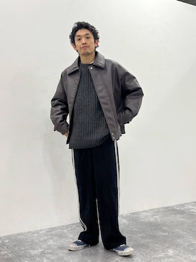 「niko and...（ニコアンド）のアイテム（その他アウター）」を使った、Kou_saitohさん（メンズ・166cm）の冬コーディネート