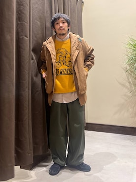 「niko and...（ニコアンド）のアイテム（マウンテンパーカー）」を使った、Kou_saitohさん（メンズ・166cm）の冬コーディネート