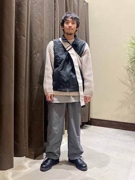 「niko and...（ニコアンド）のアイテム（マウンテンパーカー）」を使った、Kou_saitohさん（メンズ・166cm）の冬コーディネート