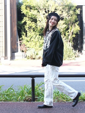 「MARGARET HOWELL（マーガレットハウエル）のアイテム」を使った、isakiさん（レディース・160cm）の冬コーディネート