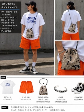 「WACKO MARIA（ワコマリア）のアイテム（スニーカー、ブラック系）」を使った、satoshi1923さん（メンズ・175cm）の秋コーディネート