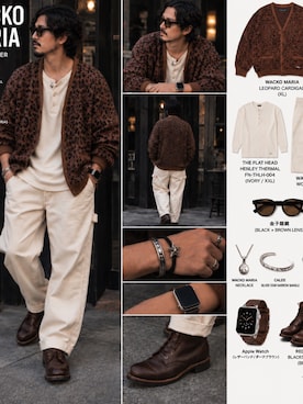 「WAREHOUSE（ウエアハウス）のアイテム」を使った、satoshi1923さん（メンズ・175cm）の秋コーディネート
