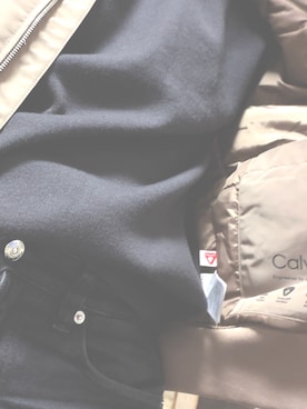 「Calvin Klein（カルバン・クライン）のアイテム（ニット/セーター、ブラック系）」を使った、MASAさん（メンズ・176cm）の秋コーディネート