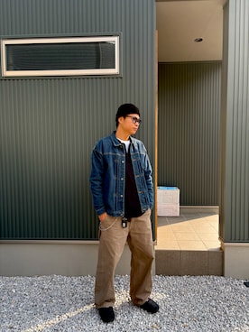 「Ray-Ban（レイバン）のアイテム」を使った、kamonbaybeさん（メンズ・179cm）の冬コーディネート