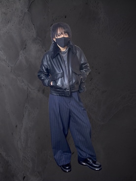 「低身長男子」｜「アイテム（トップス）」を使った、りゅう君さん（メンズ・170cm）の秋コーディネート