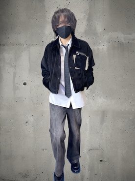 「アイテム（ネクタイ、ブラック系）」を使った、りゅう君さん（メンズ・170cm）の秋コーディネート