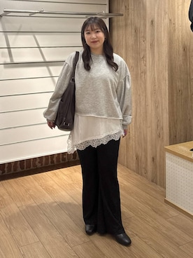 「LOWRYS FARM（ローリーズファーム）のアイテム（ブーツ）」を使った、nayuさん（レディース・145cm）の秋コーディネート