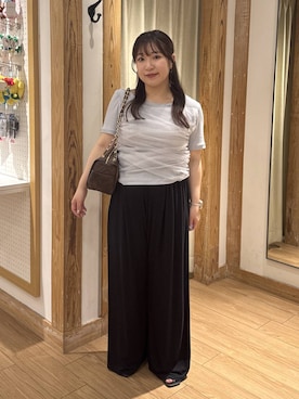 「LOWRYS FARM（ローリーズファーム）のアイテム（ショルダーバッグ）」を使った、nayuさん（レディース・145cm）の夏コーディネート
