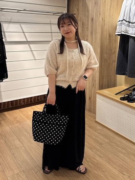 「LOWRYS FARM（ローリーズファーム）のアイテム（トートバッグ）」を使った、nayuさん（レディース・145cm）の夏コーディネート