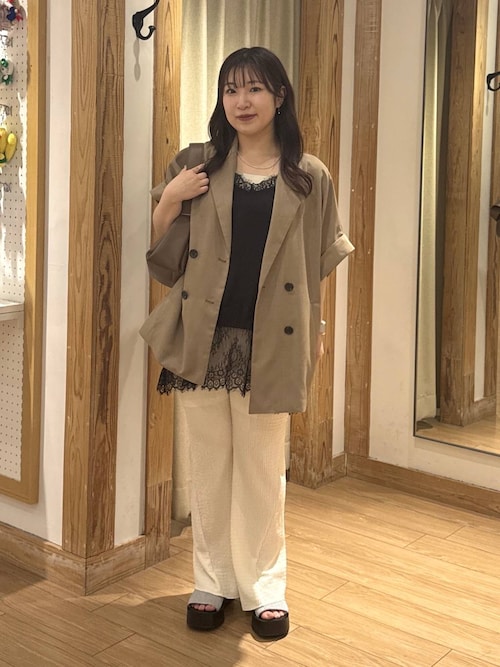nayu(LOWRYS FARM エスパル福島)｜LOWRYS FARMのテーラードジャケットを使ったコーディネート - WEAR