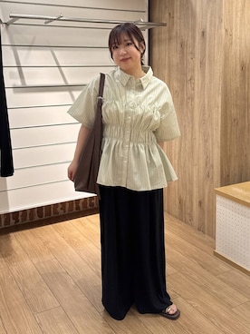 「オフィスカジュアル」｜「アイテム（パンツ）」を使った、nayuさん（レディース・145cm）の夏コーディネート