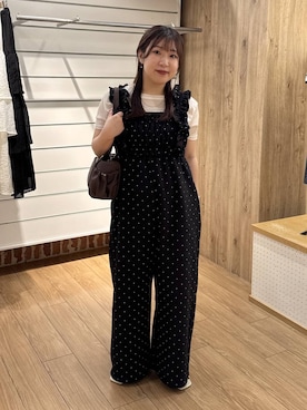 「アイテム（バレッタ/ヘアクリップ、ゴールド系）」を使った、nayuさん（レディース・145cm）の夏コーディネート
