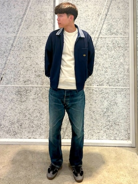 「アイテム（ジャージ）」を使った、NYさん（メンズ・180cm）の秋コーディネート