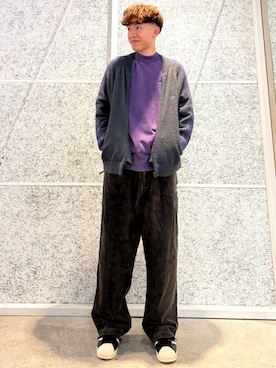 「アイテム（ジャージ）」を使った、NYさん（メンズ・180cm）の秋コーディネート