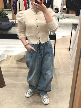 「アイテム（スニーカー、シルバー系）」を使った、Pko☆さん（レディース・158cm）の秋コーディネート