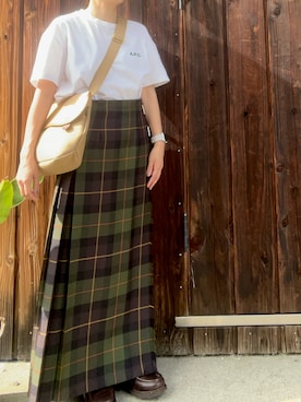 「アイテム（スカート）」を使った、fukumorihiromiさん（レディース・148cm・40代）の夏コーディネート