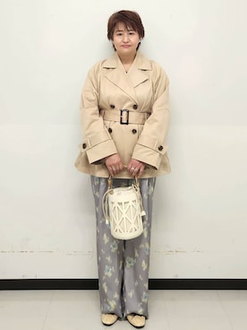 「INDIVI（インディヴィ）のアイテム」を使った、メイポンさん（レディース・154cm）の春コーディネート