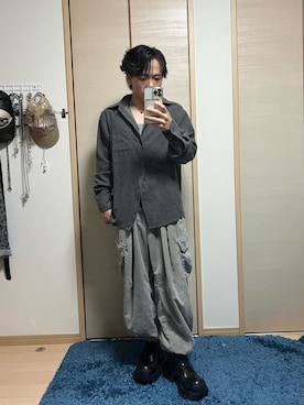 「RAGEBLUE（レイジブルー）のアイテム（パンツ）」を使った、Haruさん（メンズ・160cm）の春コーディネート