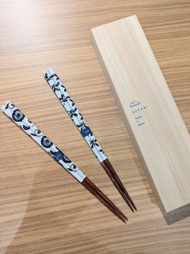 「one'sterrace（ワンズテラス）のKURABI 桐箱2膳入 南風藍ブルーメ（カトラリー、その他）」を使った、くまさん（レディース・164cm）の秋コーディネート