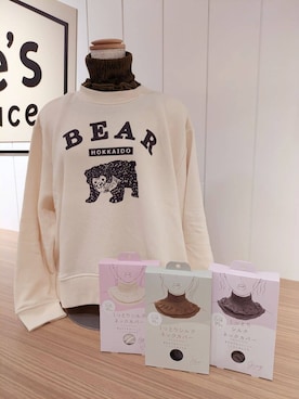 「one'sterrace（ワンズテラス）の◆【あったか】しっとりシルク ネックカバー（ストール/ショール、ホワイト系）」を使った、くまさん（レディース・164cm）の秋コーディネート