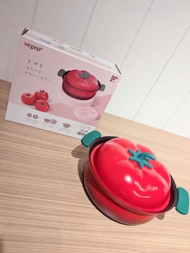 「one'sterrace（ワンズテラス）のベジポ IH対応ミニ卓上鍋19 トマト（鍋/フライパン、レッド系）」を使った、くまさん（レディース・164cm）の秋コーディネート