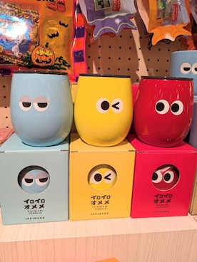 「one'sterrace（ワンズテラス）のイロイロオメメ ステンレスタンブラー 240ml（グラス/マグカップ/タンブラー、レッド系）」を使った、くまさん（レディース・164cm）の秋コーディネート