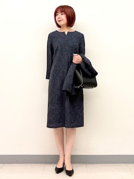 「INDIVI（インディヴィ）のアイテム」を使った、まいこさん（レディース・170cm）の春コーディネート