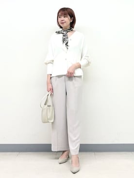 「HusHusH（ハッシュアッシュ）のアイテム（パンツ）」を使った、まいこさん（レディース・170cm）の春コーディネート