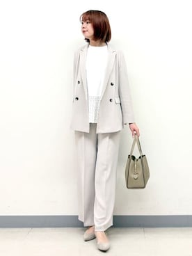 「HusHusH（ハッシュアッシュ）のアイテム（パンツ）」を使った、まいこさん（レディース・170cm）の春コーディネート