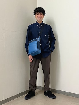 「TAKEO KIKUCHI（タケオキクチ）のアイテム」を使った、URAさん（メンズ・165cm）の秋コーディネート