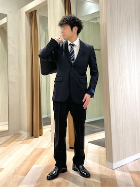 「アイテム（ビジネスバッグ）」を使った、URAさん（メンズ・165cm）の春コーディネート
