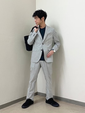 「TAKEO KIKUCHI（タケオキクチ）のアイテム」を使った、URAさん（メンズ・165cm）の夏コーディネート