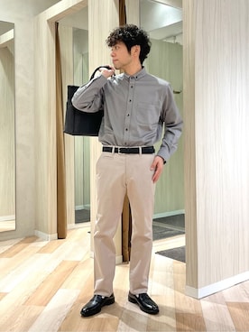 「TAKEO KIKUCHI（タケオキクチ）のアイテム」を使った、URAさん（メンズ・165cm）の春コーディネート