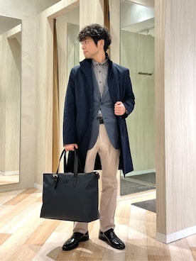 「TAKEO KIKUCHI（タケオキクチ）のアイテム」を使った、URAさん（メンズ・165cm）の春コーディネート