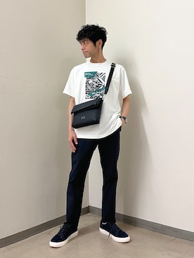 「TAKEO KIKUCHI（タケオキクチ）のアイテム」を使った、URAさん（メンズ・165cm）の夏コーディネート