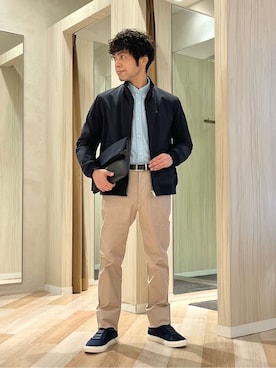 「TAKEO KIKUCHI（タケオキクチ）のアイテム（パンツ）」を使った、URAさん（メンズ・165cm）の冬コーディネート