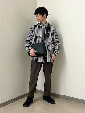 「TAKEO KIKUCHI（タケオキクチ）のアイテム」を使った、URAさん（メンズ・165cm）の秋コーディネート