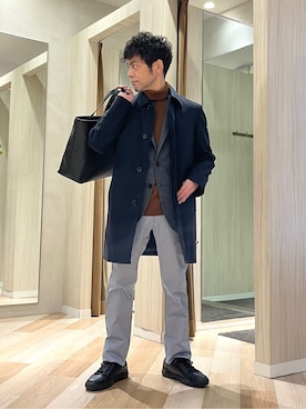 「TAKEO KIKUCHI（タケオキクチ）のアイテム」を使った、URAさん（メンズ・165cm）の冬コーディネート