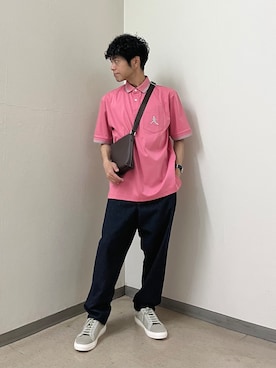 「TAKEO KIKUCHI（タケオキクチ）のアイテム」を使った、URAさん（メンズ・165cm）の夏コーディネート