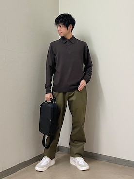 「TAKEO KIKUCHI（タケオキクチ）のアイテム」を使った、URAさん（メンズ・165cm）の秋コーディネート