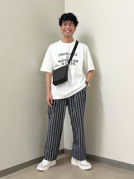 「TAKEO KIKUCHI（タケオキクチ）のアイテム」を使った、URAさん（メンズ・165cm）の夏コーディネート