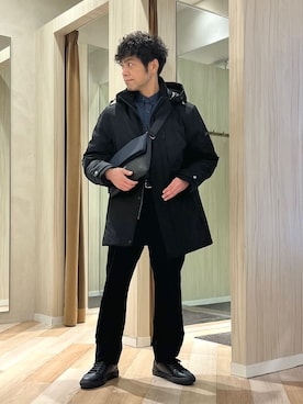 「アイテム（ダウンジャケット/コート）」を使った、URAさん（メンズ・165cm）の冬コーディネート