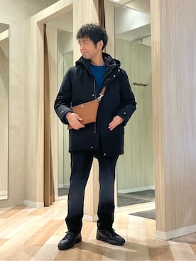 「アイテム（チャーム）」を使った、URAさん（メンズ・165cm）の冬コーディネート