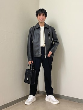 「TAKEO KIKUCHI（タケオキクチ）のアイテム」を使った、URAさん（メンズ・165cm）の秋コーディネート