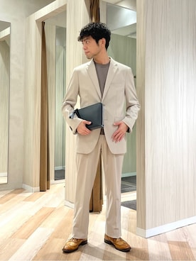 「TAKEO KIKUCHI（タケオキクチ）のアイテム」を使った、URAさん（メンズ・165cm）の春コーディネート